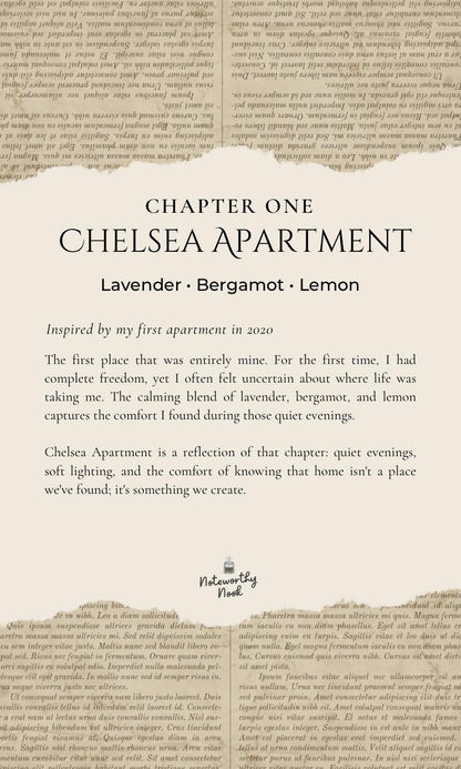 Lavender Bergamot Candle, Fresh Clean Scent, Spa Candle, Relaxing Soy Candle, Minimalist Home Decor Gift, Lemon Zest, Chelsea Apartment