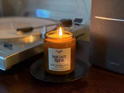 Sea Salt Tonka Candle, Fresh Clean Scent, Masculine Soy Candle, Cozy Aesthetic Gift, Musk Jasmine Candle, Night Ride